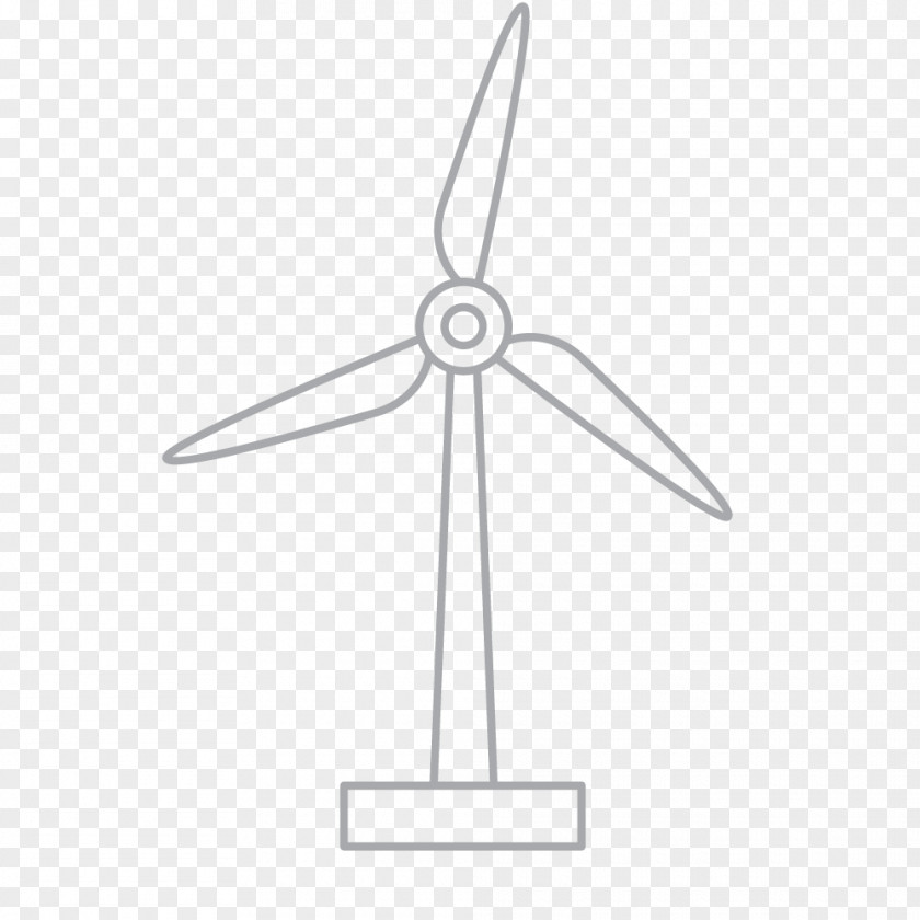 Line Wind Turbine Angle PNG