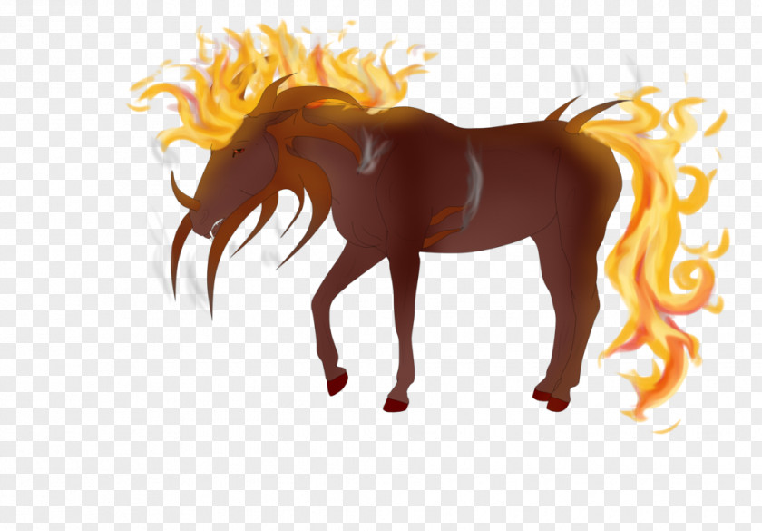 Mustang Pony Stallion Unicorn Cartoon PNG