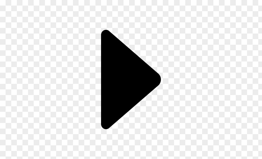Right Arrow HD Triangle Black And White PNG