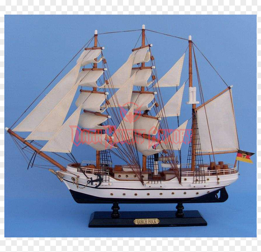 Ship Gorch Fock Brigantine Model PNG