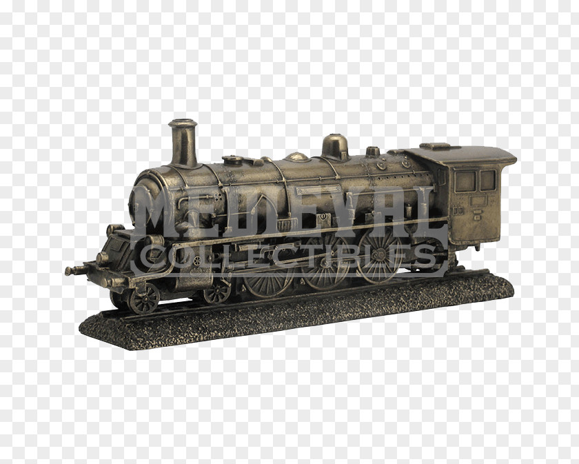 Steam Engine Train Locomotive Sculpture Figurine Statue PNG