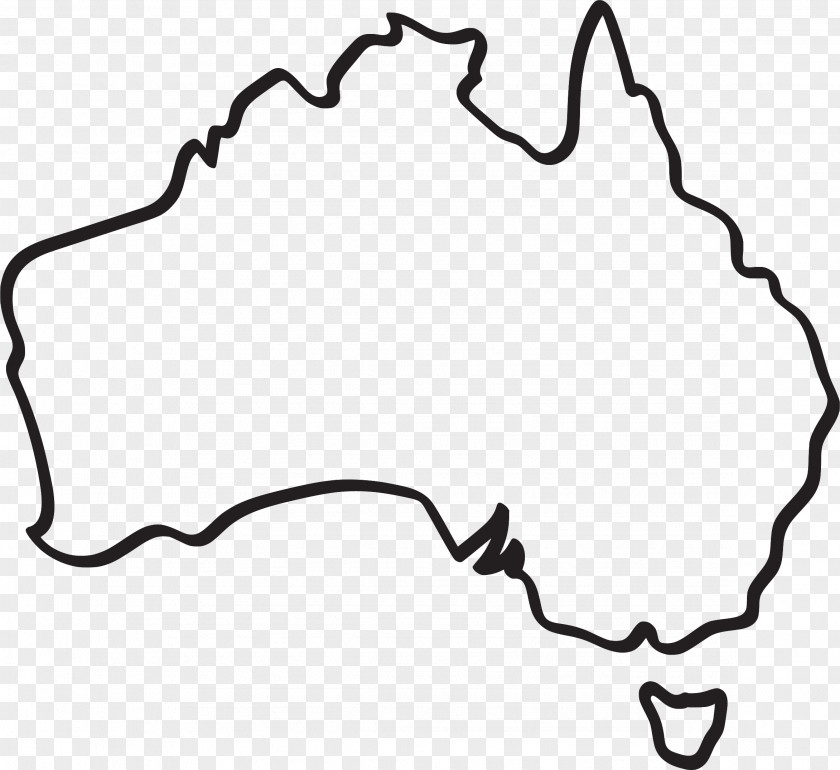 Australia Vector Map Drawing PNG