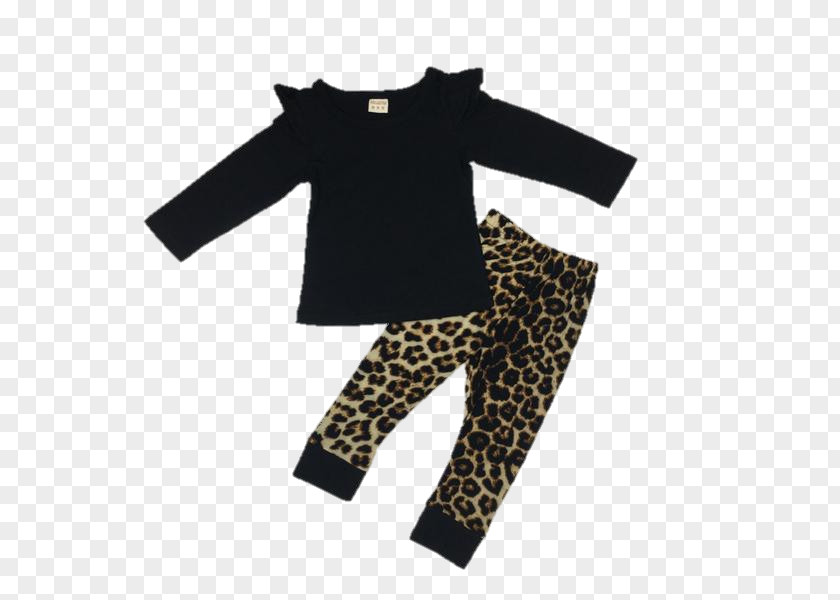 Leopard Print Sleeve T-shirt Clothing Child PNG