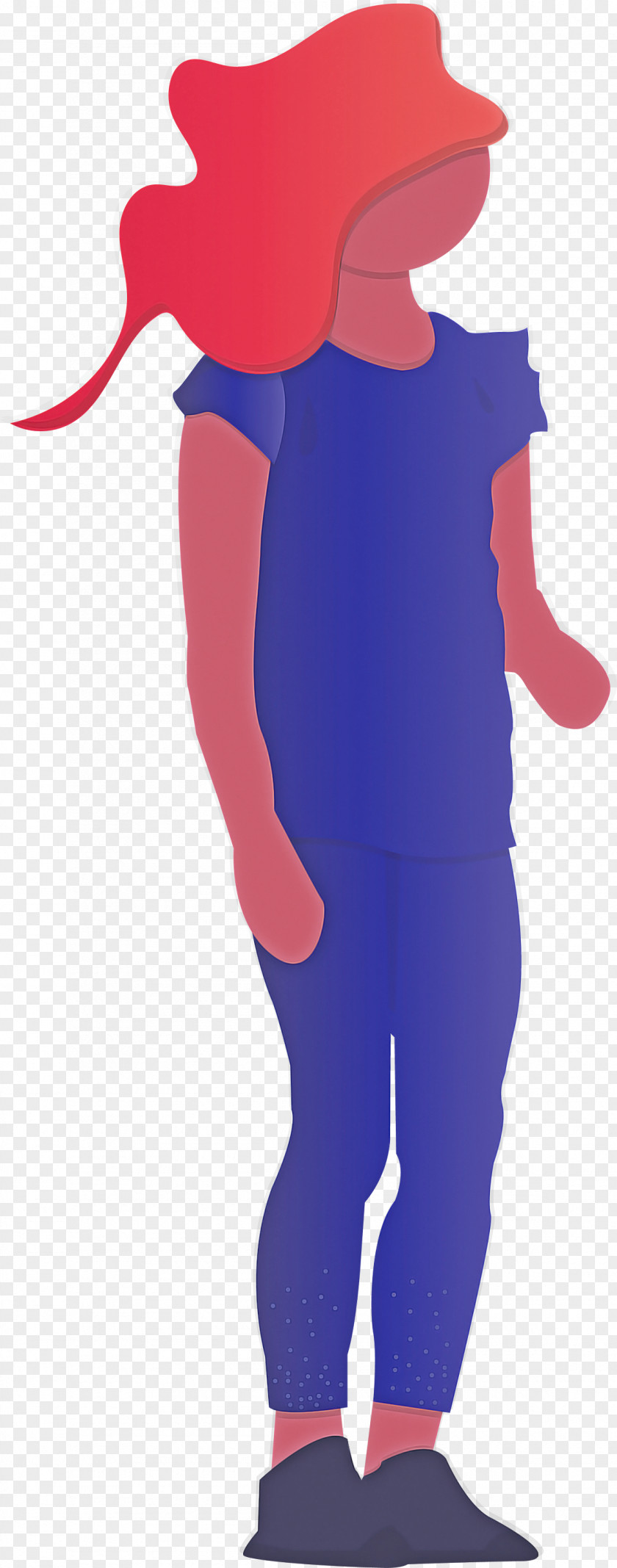 Standing Electric Blue Costume PNG