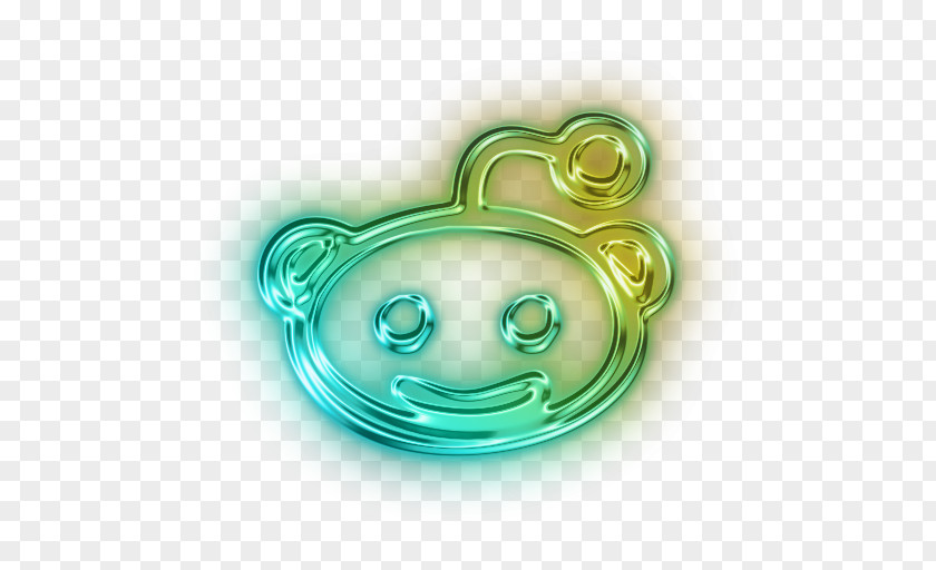 Neon Green Reddit Logo Social Media PNG