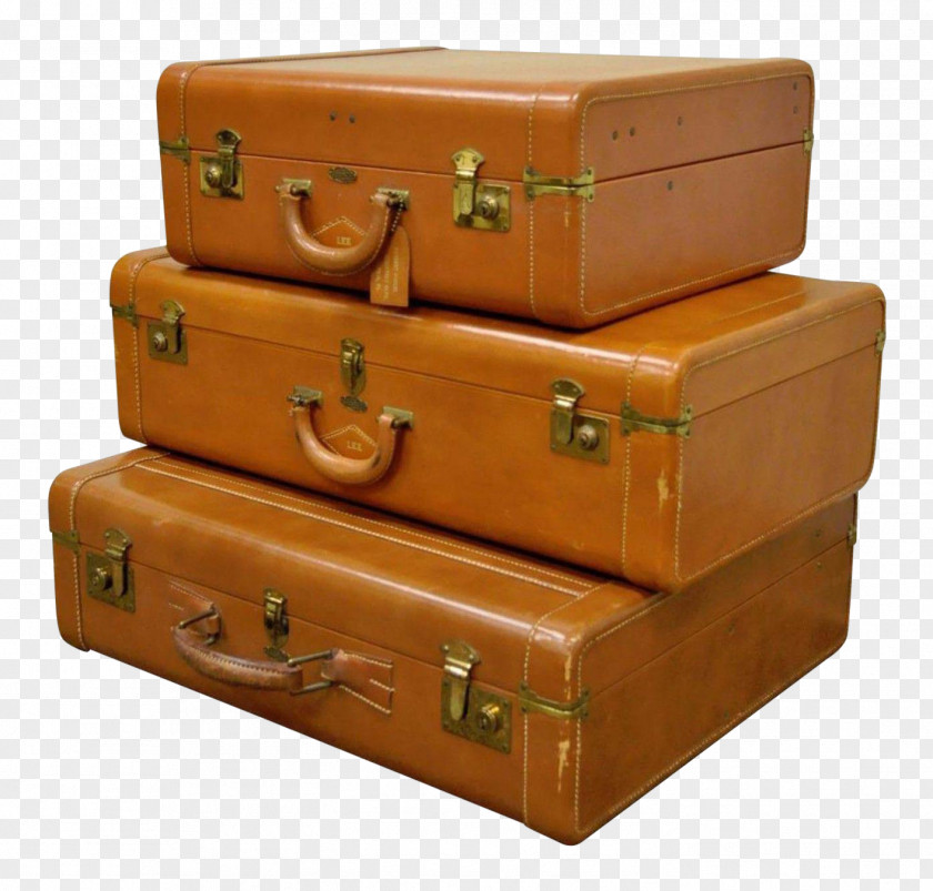 Suitcase Baggage Trunk Samsonite Leather PNG