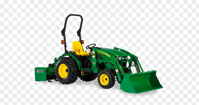 Compact Backhoe John Deere Circle Tractor Loader Heavy Machinery PNG