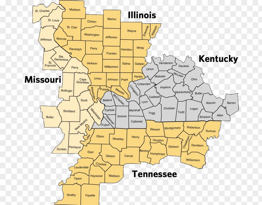 Map Tennessee Missouri Ohio County, Kentucky Illinois–Indiana–Kentucky Tri-state Area PNG