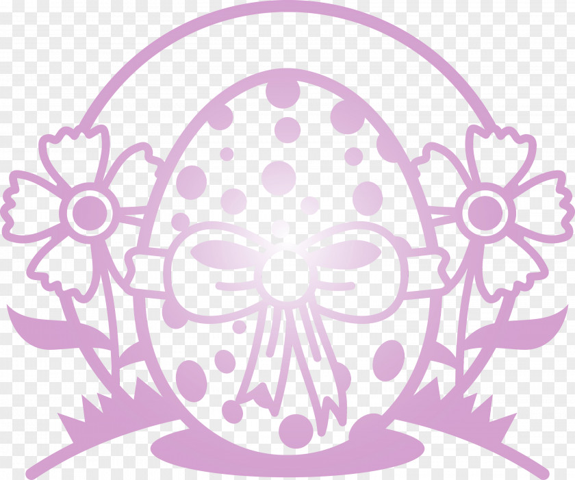 Pink Purple Bone Skull Circle PNG
