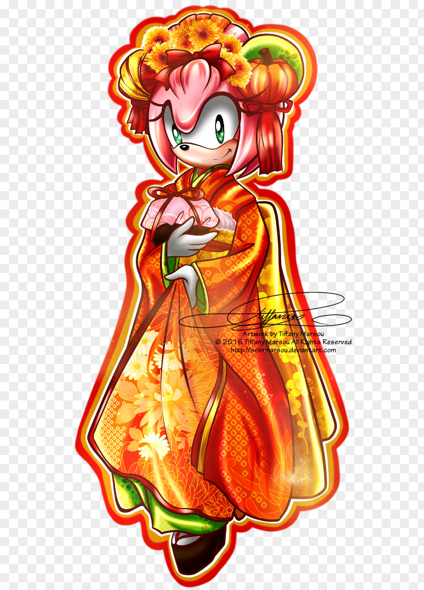 Sonic The Hedgehog Amy Rose Kimono DeviantArt PNG