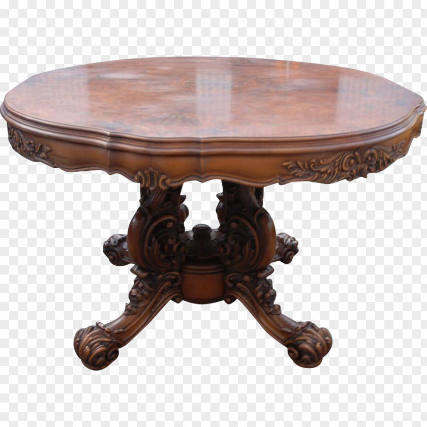 Style Round Table Coffee Tables Furniture Baroque Inlay PNG