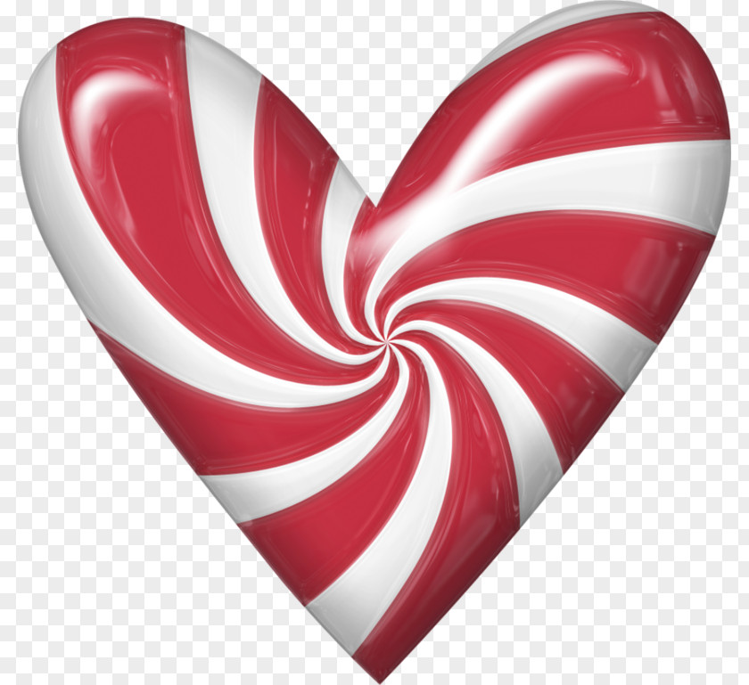 Christmas Candy Cane Heart Clip Art PNG