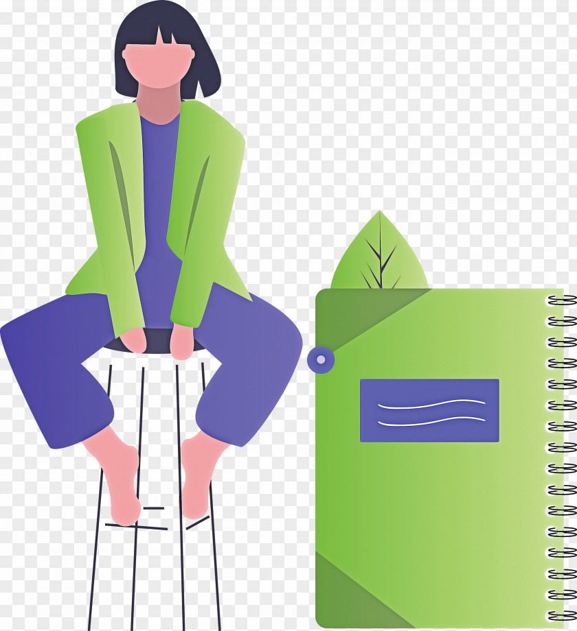 Notebook Girl PNG