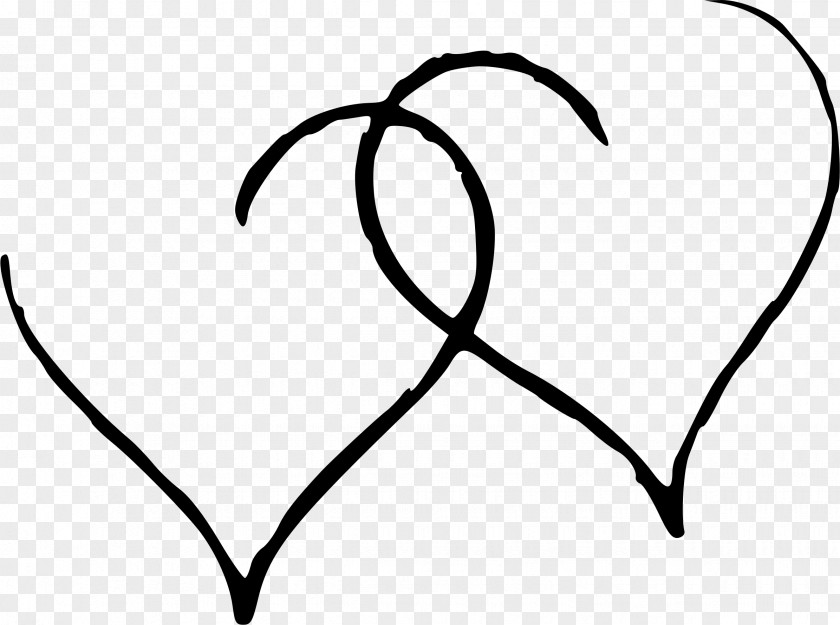 Heart Wing Black And White Clip Art PNG