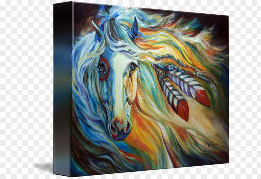 War Horse Oil Painting United States Art PNG