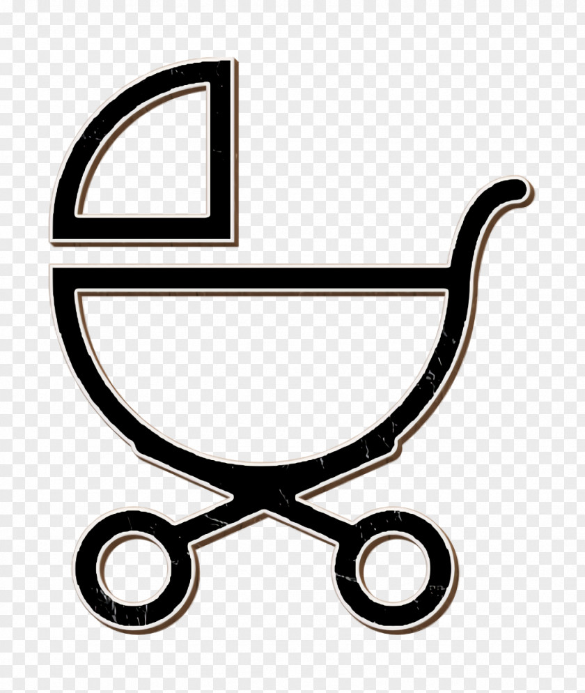 Baby Pack 1 Icon Stroller Outline Of Side View Transport PNG