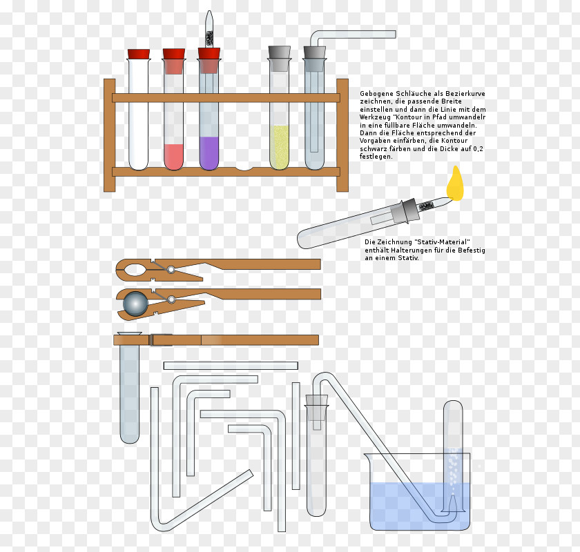 Drawing Of Test Tube Brush Tubes Graduated Cylinders PNG