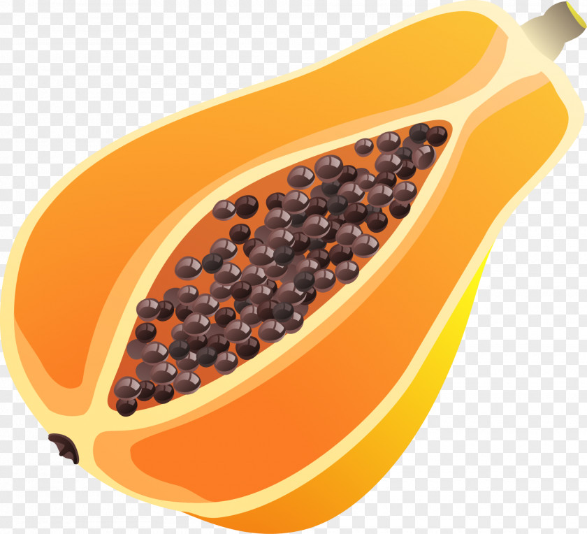 Yellow Cartoon Papaya PNG