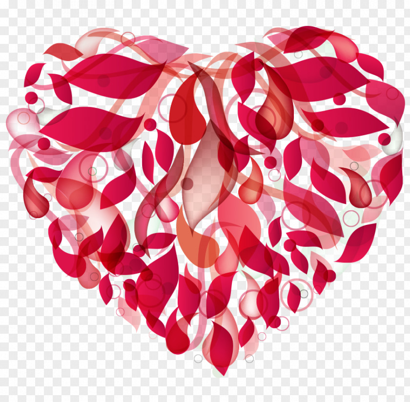Heart Overlapping Png Free Vector Material Valentine's Day Abstract Clip Art PNG