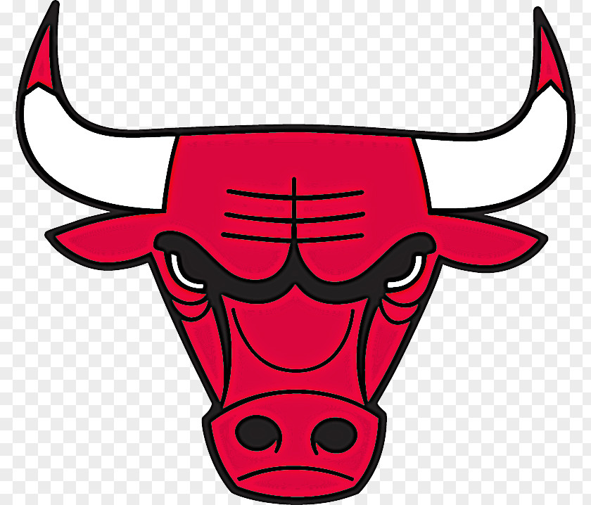 Red Cartoon Line Horn Bovine PNG