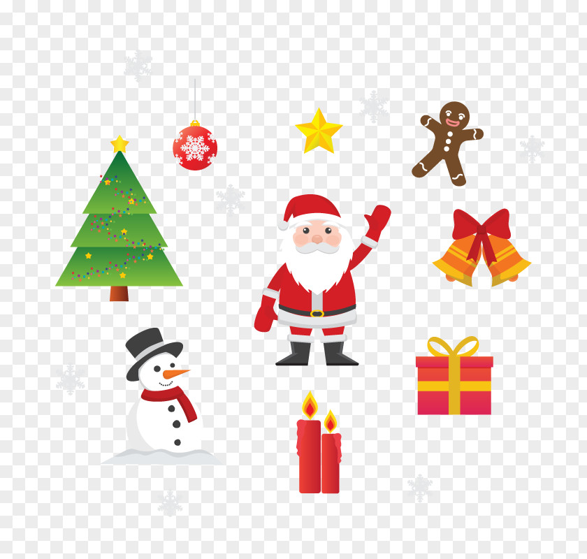 Vector Santa Claus Christmas Tree Clip Art PNG