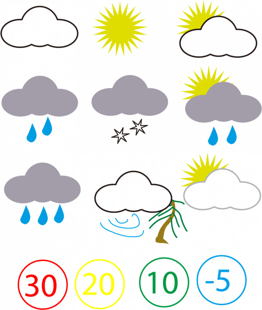 Weather Symbol Cliparts Clip Art PNG