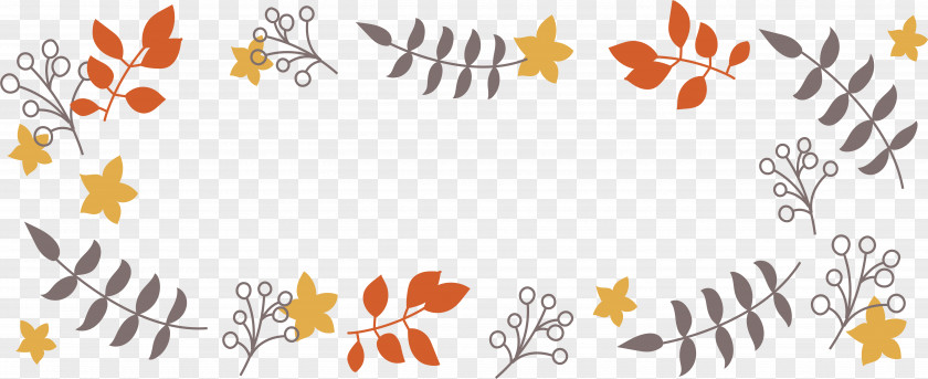 Hand Painted Autumn Leaves With Frames Euclidean Vector Leaf Illustration PNG