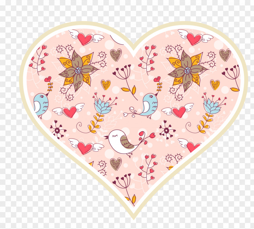 Love Peach Creative Valentines Day Illustrator Heart Illustration PNG