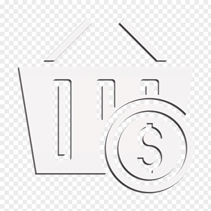 Coin Icon Shopping Basket PNG