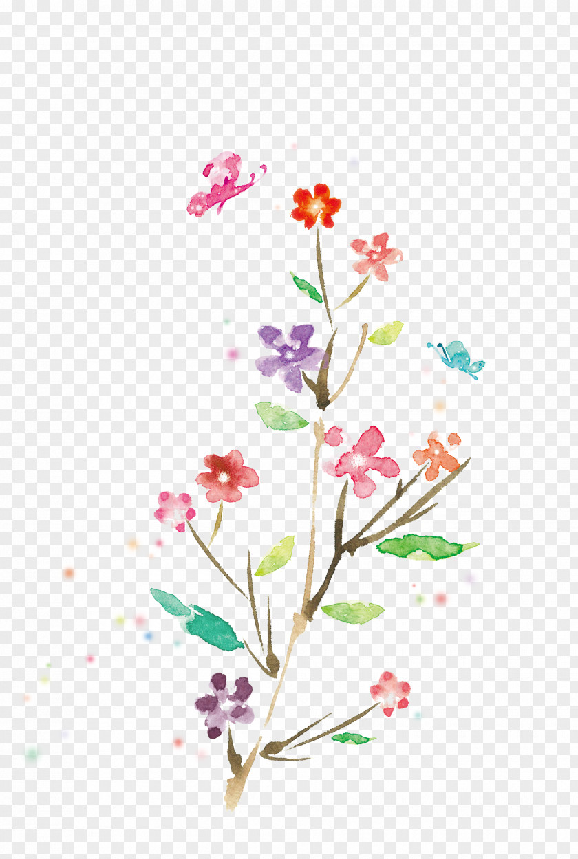 Hand-painted Flower Color Illustration PNG