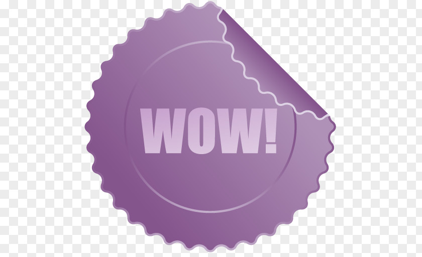 Wow Vector Sticker Label Paper PNG