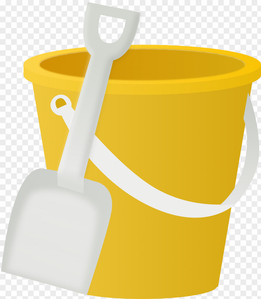 Yellow Bucket And Spade Shovel Clip Art PNG