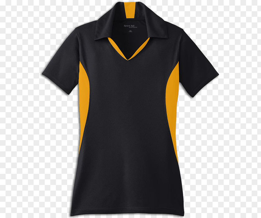 Black And Gold Cheer Uniforms T-shirt Polo Shirt Clothing Collar PNG