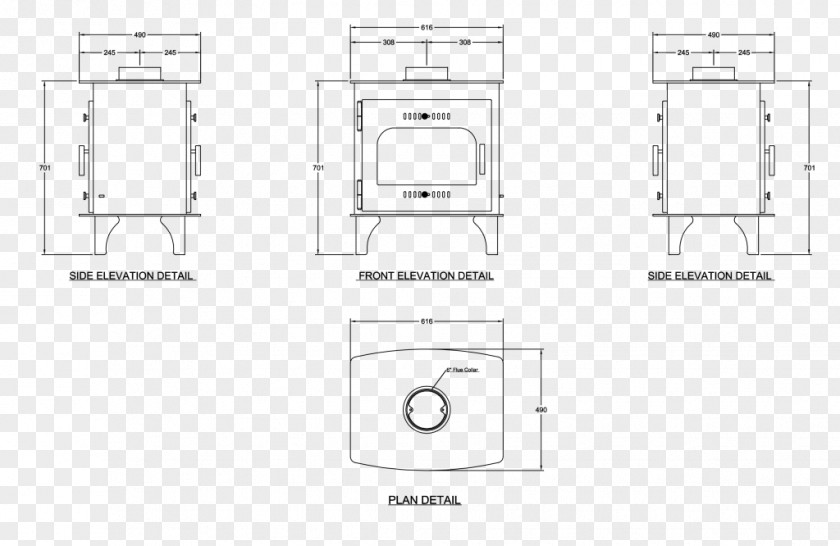 Double Sided Opening Floor Plan Furniture Technical Drawing White PNG