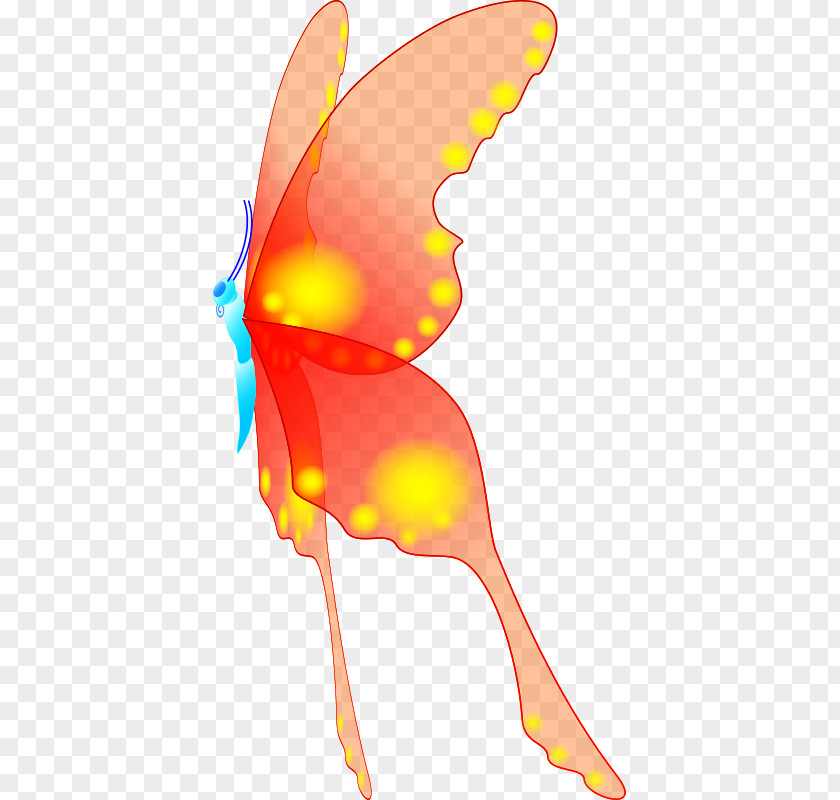 Orange Butterfly Clip Art Insect Borboleta Image PNG
