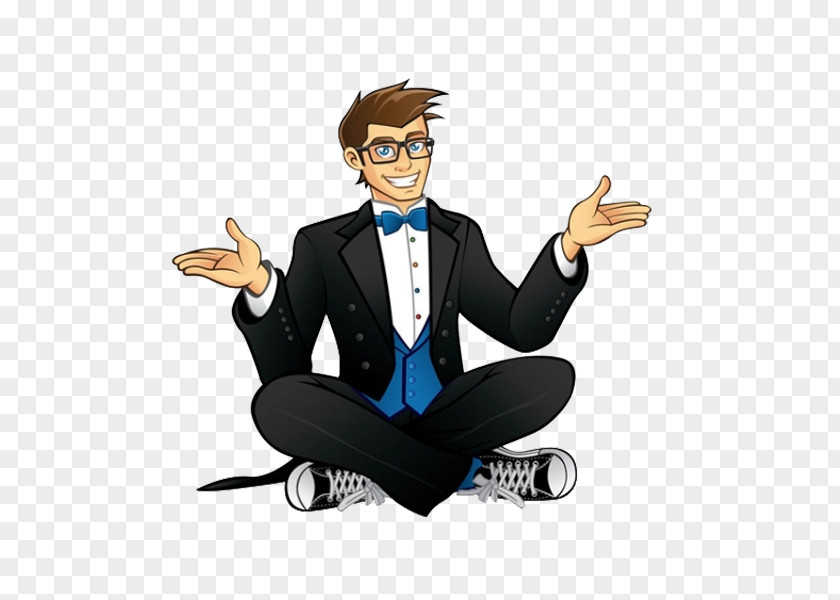 Seated Man Cartoon Royalty-free Stock Photography Illustration PNG