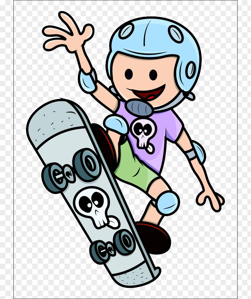 Skateboard Boy Cartoon Skateboarding Drawing PNG