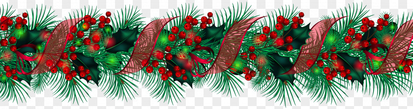 Transparent Christmas Large Garland Clipart Decoration Clip Art PNG