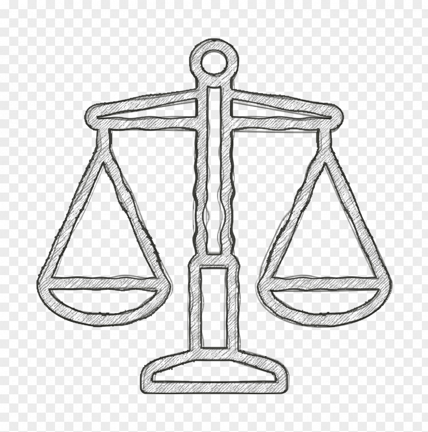 Coloring Book Balance Justice Icon Libra Law PNG