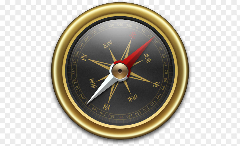 Compass Gold Black Wheel Measuring Instrument Tool Hardware PNG
