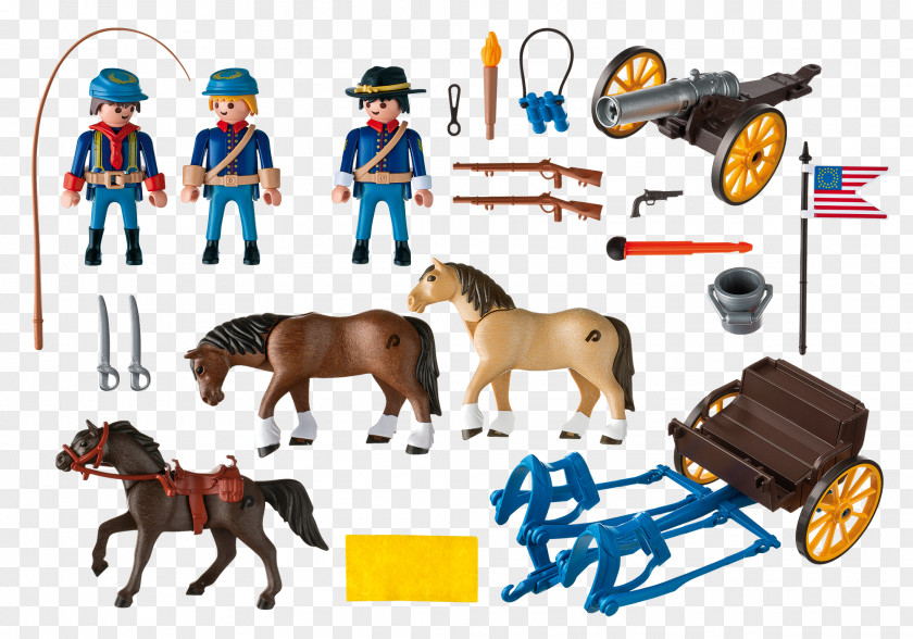 Horse Carriage Playmobil Cowboy Cavalry Toy PNG