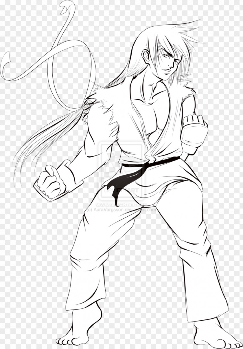 Ken Master Drawing Line Art Inker White Sketch PNG