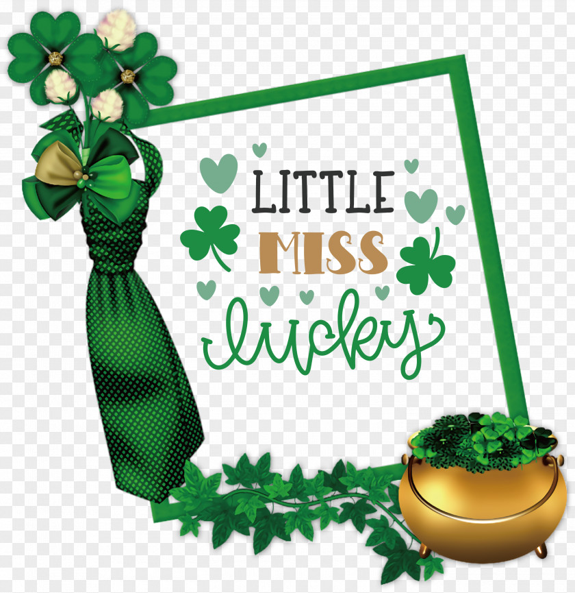 Little Miss Lucky Saint Patrick Patricks Day PNG