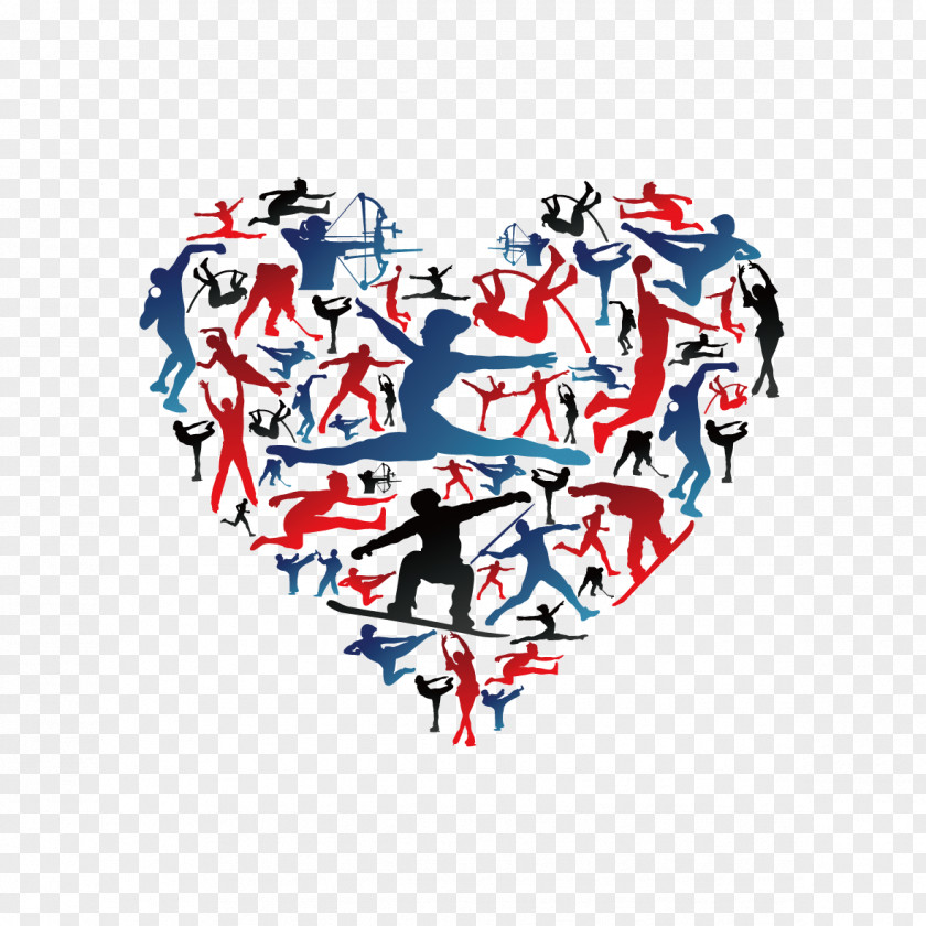 Vector Fitness People Sport Heart Royalty-free Silhouette PNG