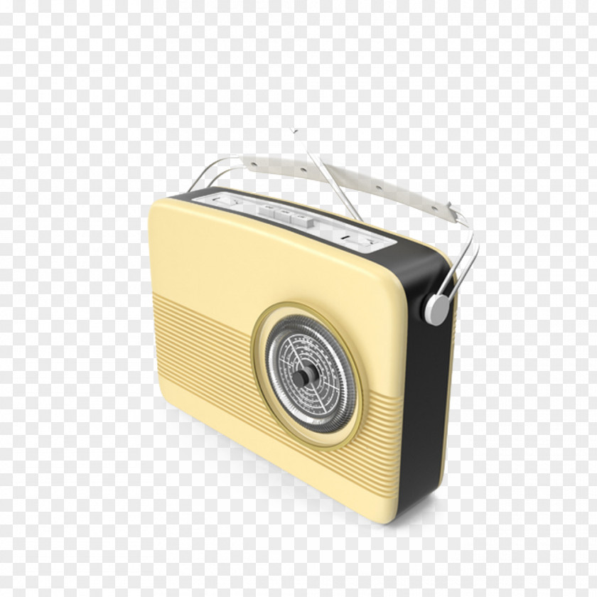 Vintage Yellow Radio Download PNG