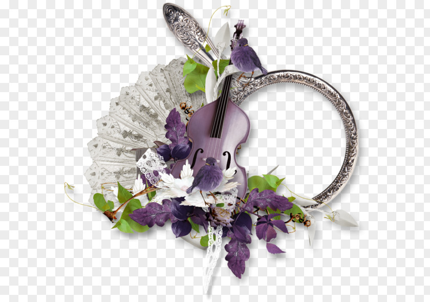 Violin And Folding Picture Frame Icon PNG