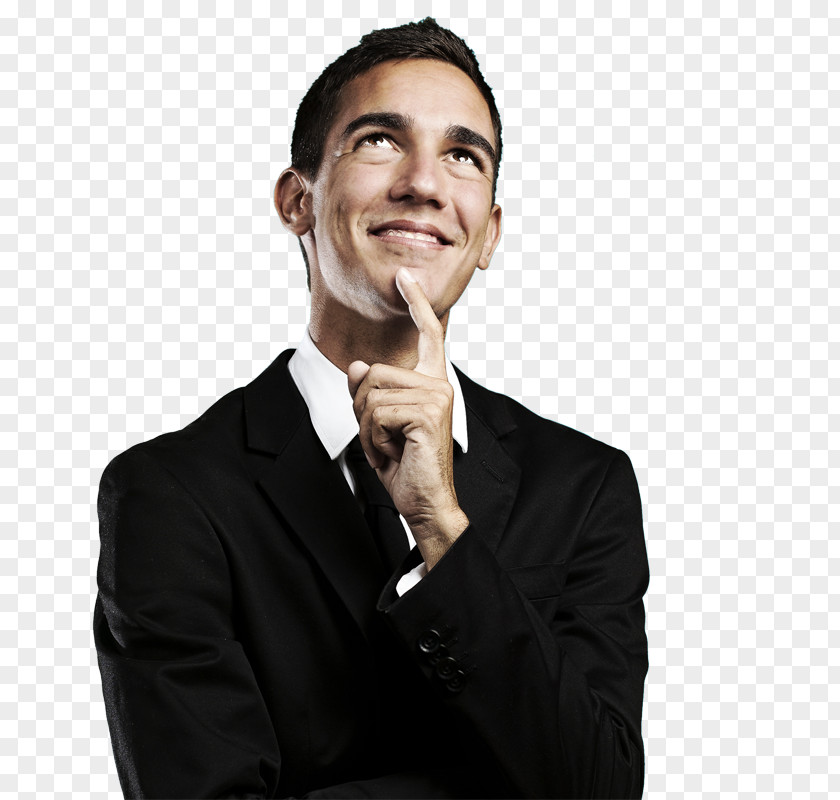 Thinking Man Stock Photography Looking Up PNG