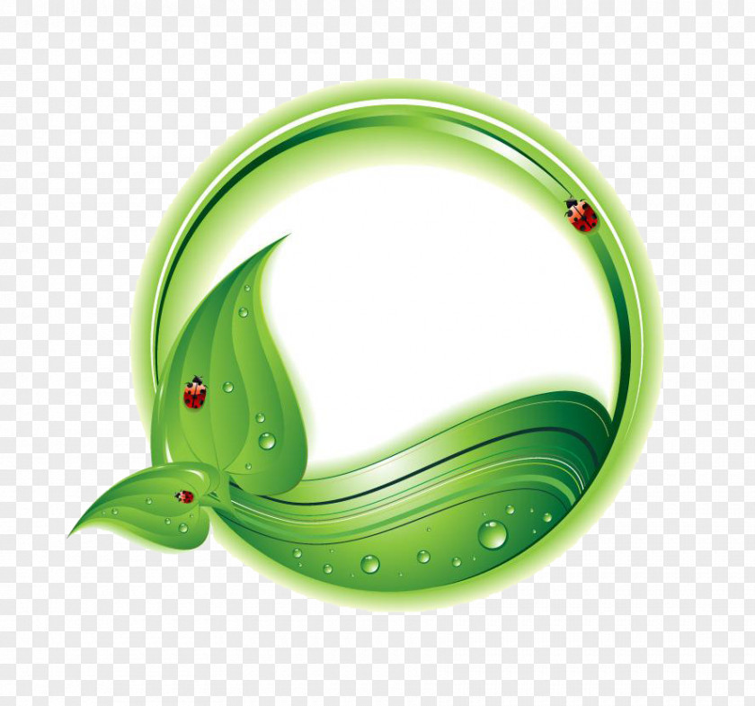 Green Circle Ecology Logo PNG