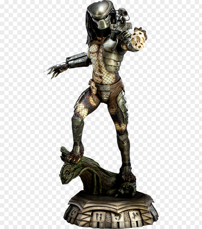 Predator Sculpture Alien Statue Sideshow Collectibles PNG