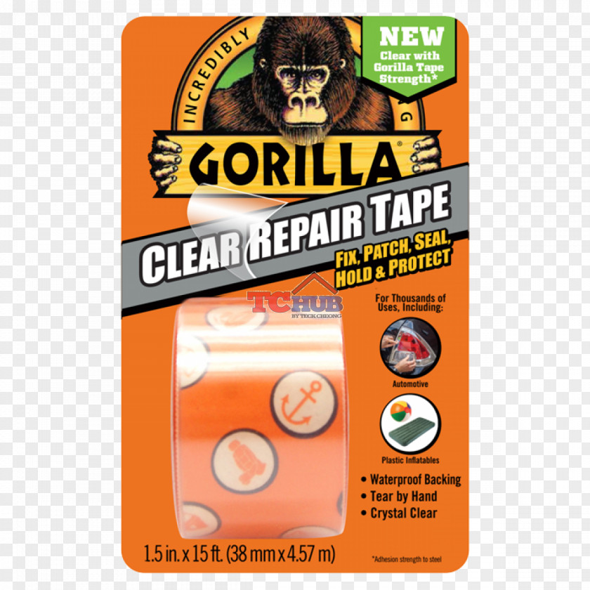 Watercolor Gorilla Adhesive Tape Glue PNG